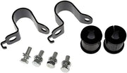 Black metal clamps bolts and rubber bushings for Dorman Support Bushing 928-567
