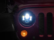 Raxiom J108042 Raxiom 97-18 Jeep Wrangler TJ/JK Axial Series LED Daymaker Headlights- Black Housing (Clear Lens)