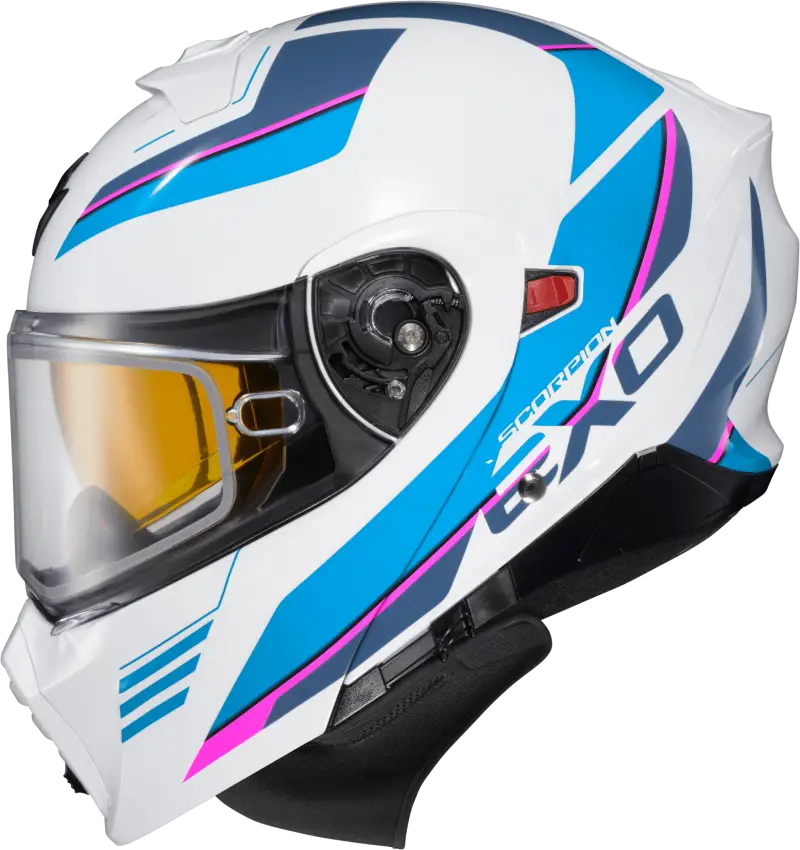 93-1025-SD Scorpion Exo Exo-Gt930 Cold Weather Helmet Modulus Wht/Blu Lg (Dual Pane) - RV and Auto Parts