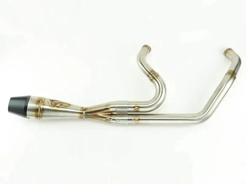 Stainless steel Sawicki 2In1 Tc Softail Shorty Cannon exhaust with black tip