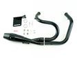 Black motorcycle exhaust system with headers and muffler for Sawicki 2In1 Tc Softail Shorty Black in stainless steel RV parts & accessories