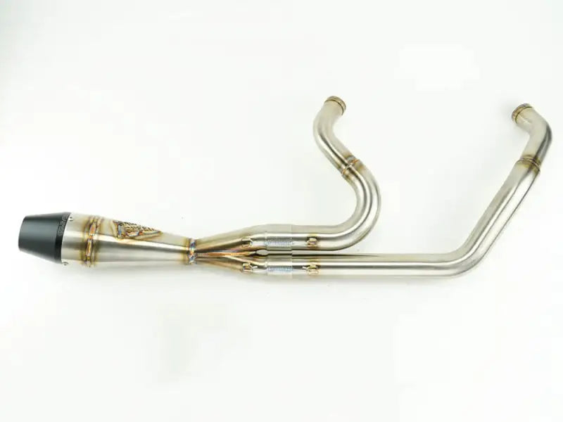 Stainless steel motorcycle exhaust with black tip for Sawicki 2In1 Tc Softail Shorty