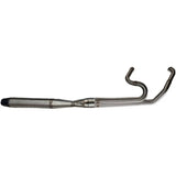 Stainless steel motorcycle exhaust system with merge collector and full length pipes