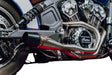 SAWICKI 930-01361 Indian Scout Shorty Brushed Ss W/ Blk End Cap