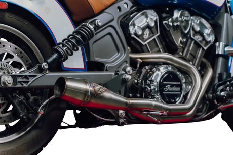 SAWICKI 930-01363 Indian Scout Shorty Cannon Brushed Ss