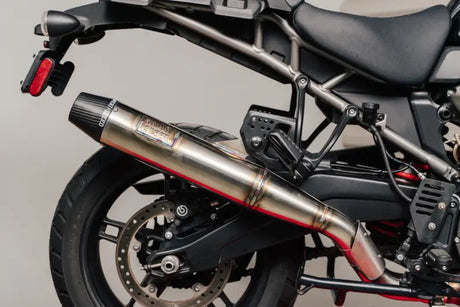 Motorcycle exhaust pipe for Pan America Slip On Cannon Brushed SS model