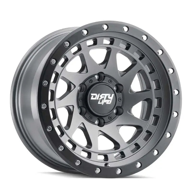 Dirty Life 9311-7983MGT12 Dirty Life 9311 Enigma Pro 17x9/6x139.7 BP/-12mm Offset/106mm Hub Satin Graphite Wheel - Beadlock