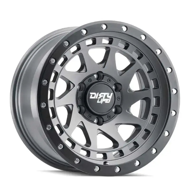 Dirty Life 9311-7983MGT12 Dirty Life 9311 Enigma Pro 17x9/6x139.7 BP/-12mm Offset/106mm Hub Satin Graphite Wheel - Beadlock
