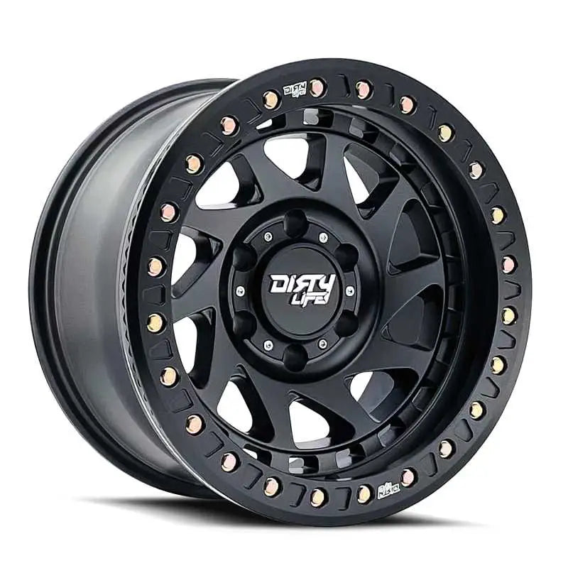Dirty Life 9313-7973MB12 Dirty Life 9313 Enigma Race 17x9 / 5x127 BP / -12mm Offset / 78.1mm Hub Matte Black Wheel