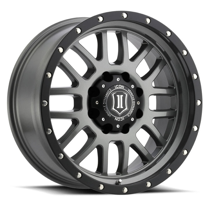 ICON 1220908150GM ICON Alpha 20x9 8x170 0mm Offset 5in BS 125.2mm Bore Gun Metal Wheel - 1220908150GM