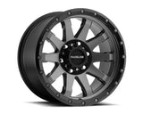 Black and gray alloy wheel showcasing Raceline 934G 20x9 for tough off-road look