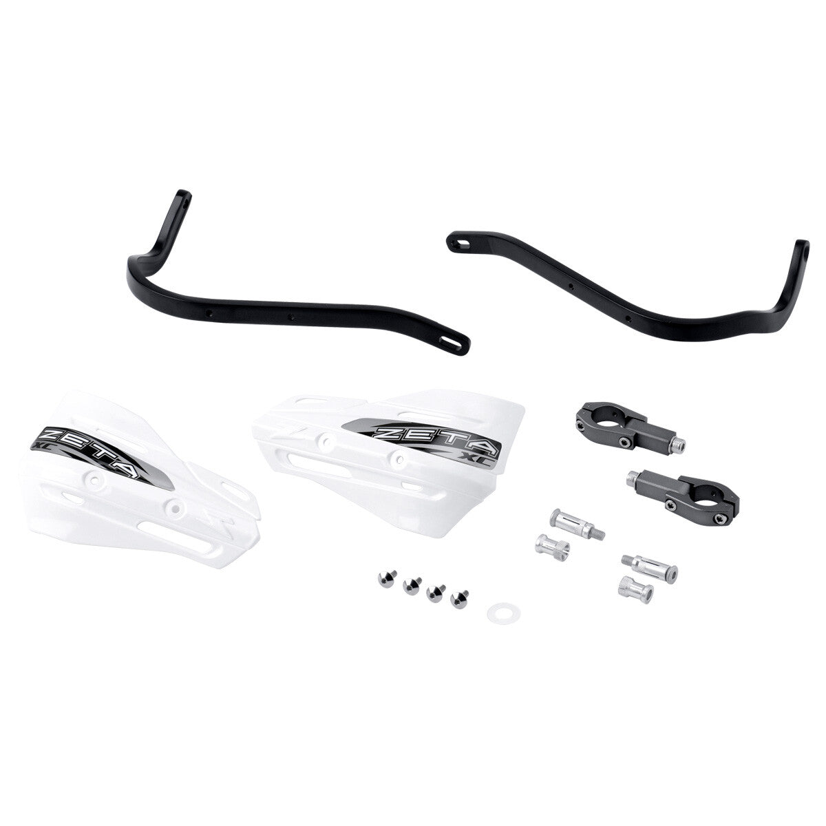 Zeta Armor Handguards XC Kit ZE72-5010 - Black White Handguard 28.6MM Bar