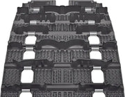 Black rubber snowmobile track with metal cleats for Pitch Storm Multi Height Storm Multi Height models