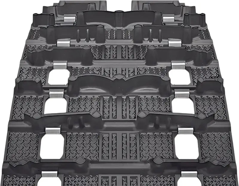 Black rubber snowmobile track with metal cleats for Pitch Storm Multi Height Storm Multi Height models