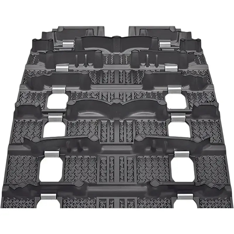 Black rubber snowmobile track with metal cleats for Pitch Storm Multi Height Storm Multi Height models