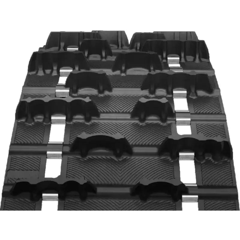Black rubber cross country ply hurricane track with raised lugs for snow traction