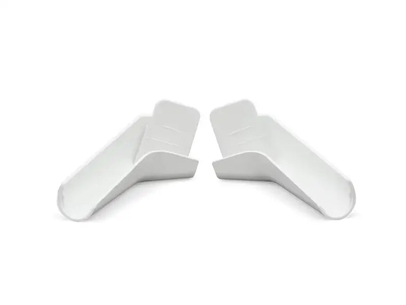 94173 B&B Molders Long Rain Gutter Spouts in white, designed for efficient water management and durability.