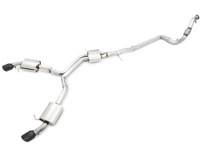 AWE Tuning 3015-33078 AWE Tuning Audi B9 A4 Touring Edition Exhaust Dual Outlet - Diamond Black Tips (Includes DP)