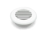 94264 B&B Molders Heat Vent 4' No Damper, white round design for optimal heat distribution