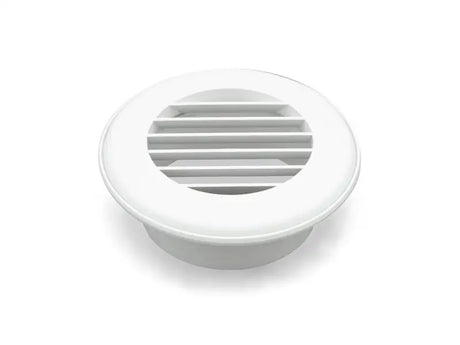 94264 B&B Molders Heat Vent 4' No Damper, white round design for optimal heat distribution