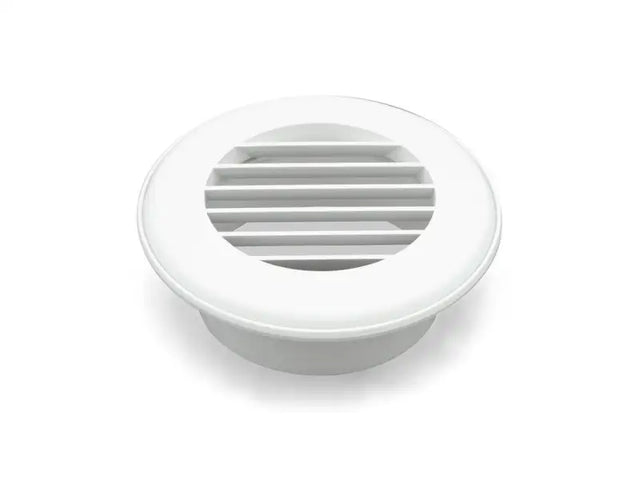 94264 B&B Molders Heat Vent 4' No Damper, white round design for optimal heat distribution