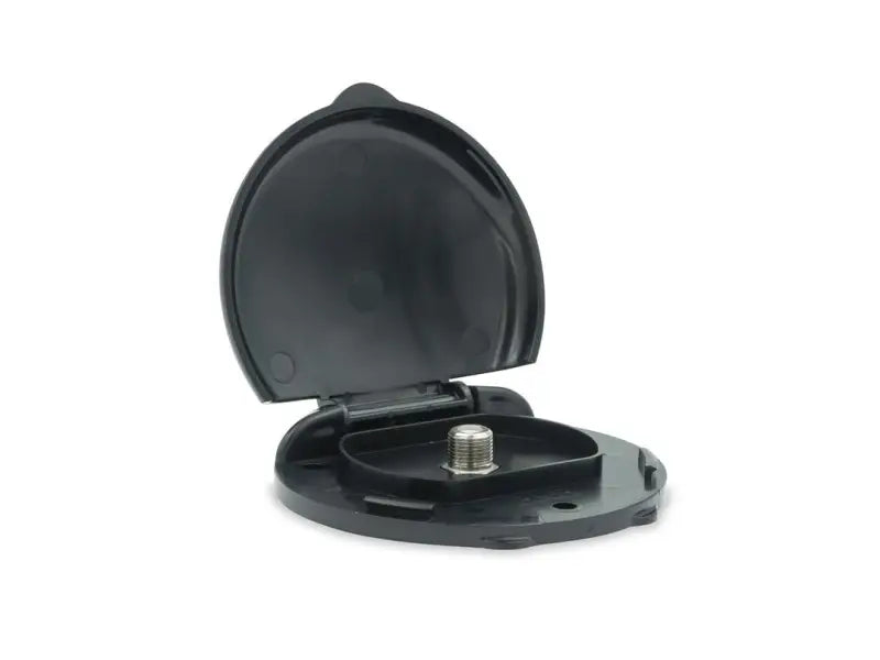 94326 B&B Molders Compact Enclosure Cbl - Secure and tidy cable management solution, black compact design, open lid view.