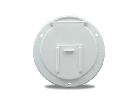 94328 B&B Molders Round Electric Cable Hatch with Back for premium electrical cable management, ideal for RV, automotive, powersports, off-road, marine, and truck accessories, ensuring neat cable installation and easy access, Inside RV, RV Parts Shop, Exterior Parts & Accessories, RV Electrical & Lighting, RV Electrical, AVADA - Best Sellers