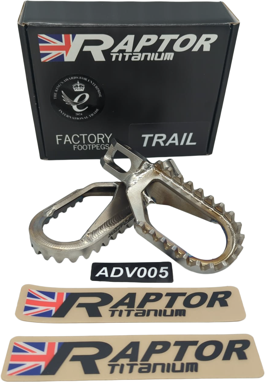 Raptor Titanium Footpegs Foot Controls ADV005 - Titanium Pegs Adv PR