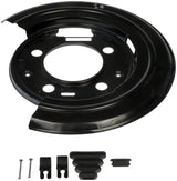 Black brake dust shield with hardware for Dorman Backing Plate replacement