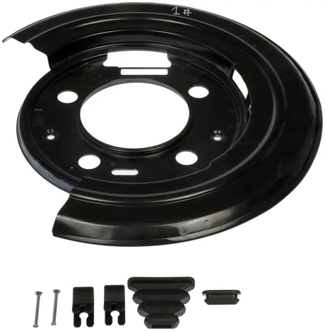 Black brake dust shield with hardware for Dorman Backing Plate replacement