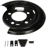 Black metal brake dust shield with hardware for Dorman Backing Plate replacement