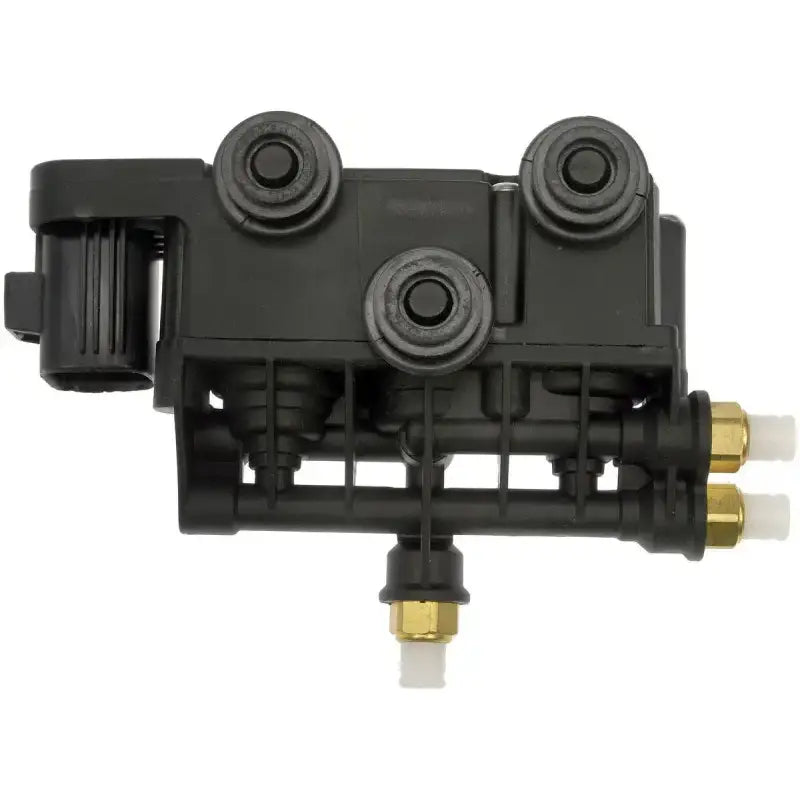 Black plastic air valve block with brass fittings for 949-471 Dorman Air Valve Block