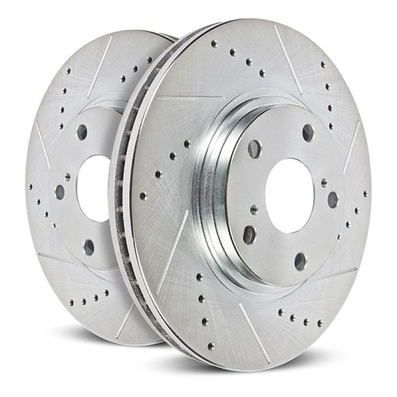 PowerStop AR8385XPR Power Stop Jeep Wrangler BBK Rear Drilled & Slotted Rotor - Pair