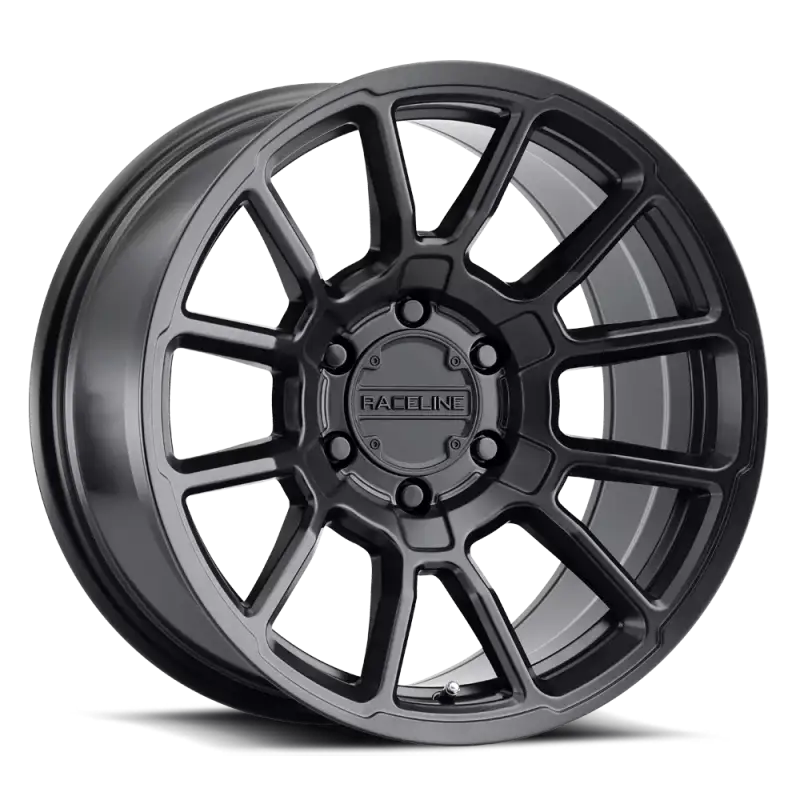 950B-89050 + 18 Raceline Gauge Satin Black 18X9 5X127 + 18Mm - Wheel