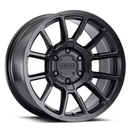950B-89050 + 18 Raceline Gauge Satin Black 18X9 5X127 + 18Mm - Wheel