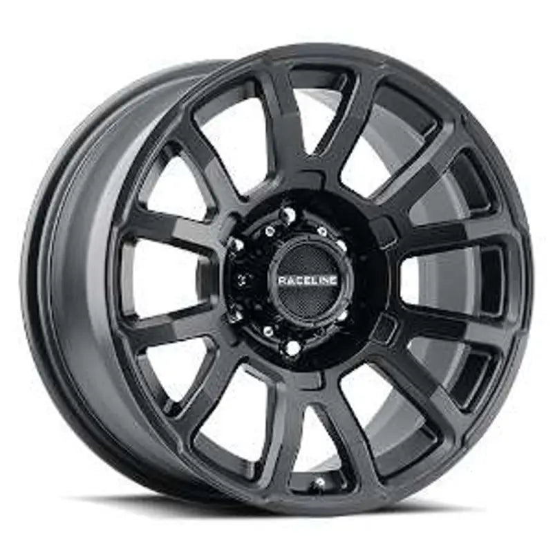 950B-89050 + 18 Raceline Gauge Satin Black 18X9 5X127 + 18Mm - Wheel