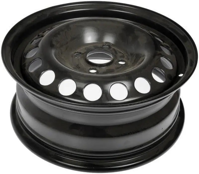 Black steel car wheel in Raceline Stryker Satin Black finish, model 954M-29065+18