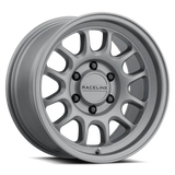 Silver alloy car wheel from Raceline Rogue Titanium 958T-29050-00 Rogue Titanium series