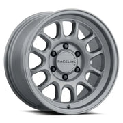 Silver-colored Car Wheel from Raceline Rogue Titanium 20X9 5X127 0Mm