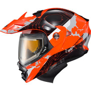96-1035-EC Scorpion Exo Exo-At960 Cold Weather Helmet Topographic Hi-Viz Org Lg Elec