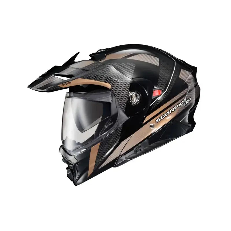 SCORPION EXO 96-1144 Exo At960 Modular Helmet Hicks Black/Gold Md
