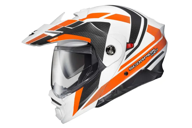 SCORPION EXO 96-1157 Exo At960 Modular Helmet Hicks White/Orange 2x