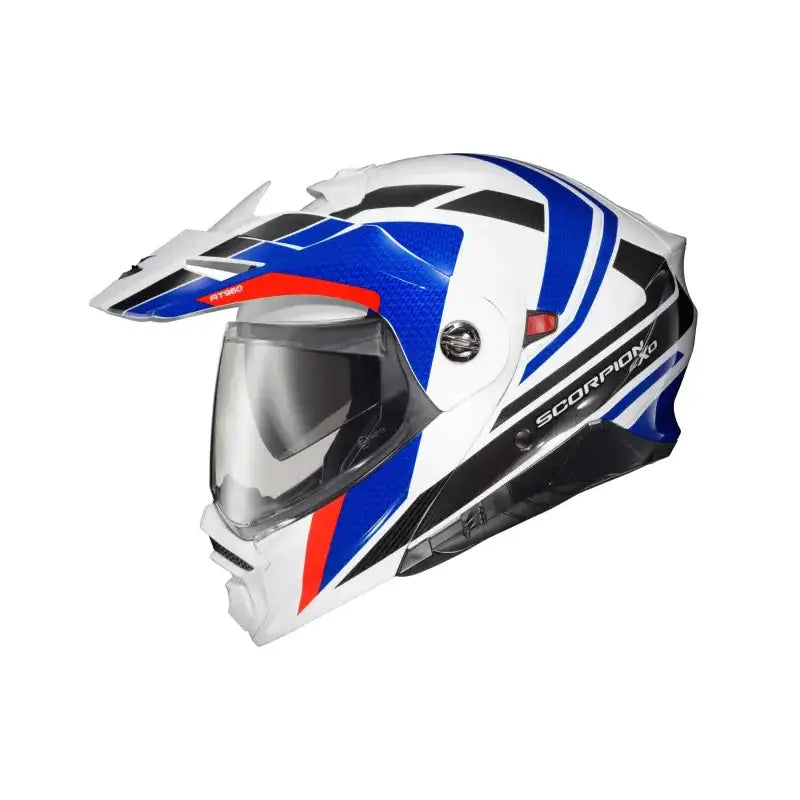 SCORPION EXO 96-1164 Exo At960 Modular Helmet Hicks White/Blue Md