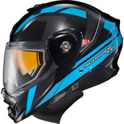 96-1183-EC Scorpion Exo Exo-At960 Cold Weather Helmet Hicks Light Blue Sm (Electric)