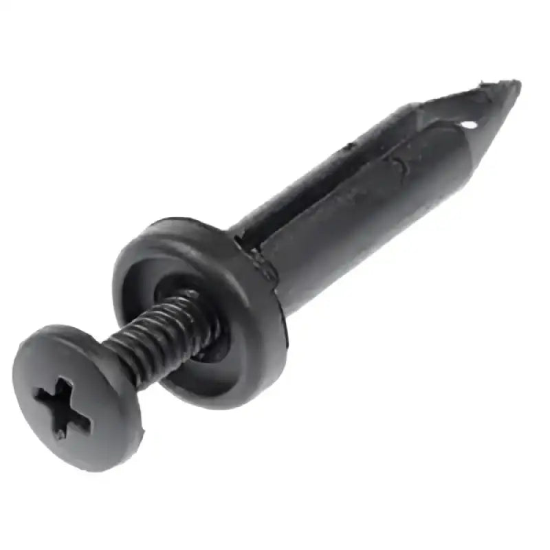 Black plastic push rivet fastener for Dorman Rivet 961-065, perfect for body repairs and trim installs
