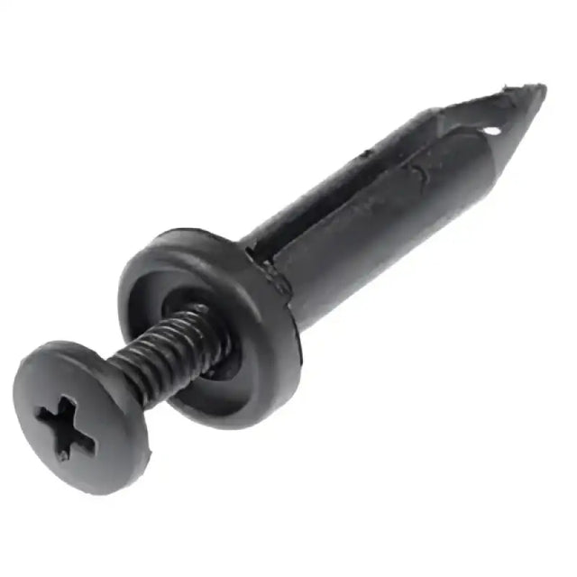 Black plastic push rivet fastener for Dorman Rivet 961-065, perfect for body repairs and trim installs