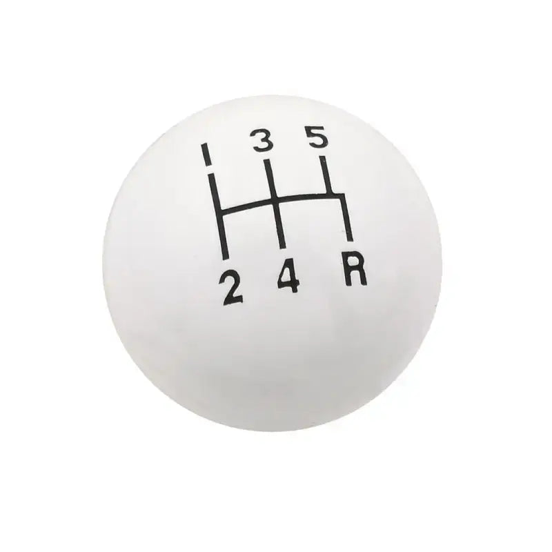 9619 Mr Gasket Knob 5 Speed Cl Wht 3/8-1