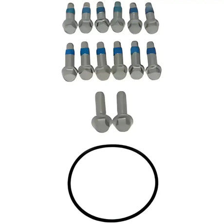 Automotive bolts with gasket for Dorman hub rotor and caliper bracket installation