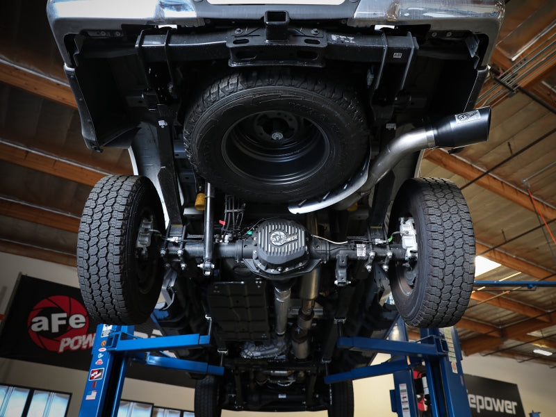 aFe 49-43116-B aFe Apollo GT Series 3-1/2in 409 SS Axle-Back Exhaust 17-20 Ford F-250/F-350 6.2/7.3L w/ Black Tips