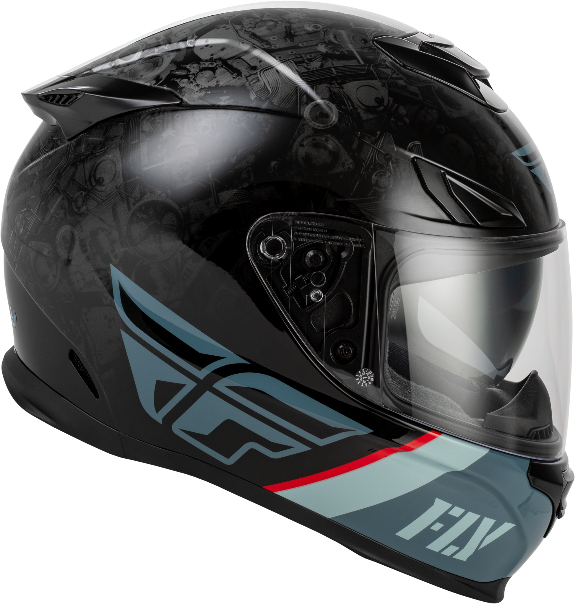 Sentinel Mech Helmet Black/Grey/Red Xs